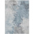 10' X 14' Sky Blue Gray And Ivory Abstract Washable Indoor Outdoor Area Rug