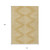 10' X 14' Gold And Ivory Geometric Washable Indoor Outdoor Area Rug Transitional Style - Gold, Ivory Color