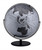 Homeroots Home Decor 21" Black And Silver Modern Polyresin Globe, Black and Silver, Polyresin