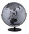 21" Black And Silver Modern Polyresin Globe - 606114028710