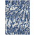 9' X 12' Navy Blue Gray And Ivory Animal Print Washable Indoor Outdoor Area Rug
