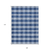 9' X 12' Navy Blue And Ivory Plaid Washable Indoor Outdoor Area Rug