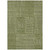 8' X 10' Olive Green And Beige Geometric Washable Indoor Outdoor Area Rug