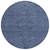 8' Navy Blue And Charcoal Round Floral Washable Indoor Outdoor Area Rug - Navy Blue, Charcoal