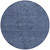 8' Navy Blue And Charcoal Round Floral Washable Indoor Outdoor Area Rug - Navy Blue, Charcoal