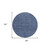 8' Navy Blue And Charcoal Round Floral Washable Indoor Outdoor Area Rug - Navy Blue, Charcoal