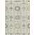 10' X 14' Ivory Beige And Taupe Floral Washable Indoor Outdoor Area Rug