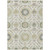 10' X 14' Ivory Beige And Taupe Floral Washable Indoor Outdoor Area Rug
