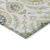 10' X 14' Ivory Beige And Taupe Floral Washable Indoor Outdoor Area Rug
