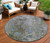 8' Brown And Gray Round Abstract Washable Indoor Outdoor Area Rug - Brown, Gray