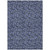 10' X 14' Navy Blue Denim Blue And Ivory Floral Washable Indoor Outdoor Area Rug