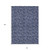 10' X 14' Navy Blue Denim Blue And Ivory Floral Washable Indoor Outdoor Area Rug