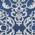 9' X 12' Navy Blue And Ivory Damask Washable Indoor Outdoor Area Rug