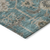9' X 12' Teal Blue Aqua And Beige Oriental Washable Indoor Outdoor Area Rug
