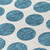 8' Teal Blue And Ivory Round Polka Dot Washable Indoor Outdoor Area Rug