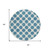 8' Teal Blue And Ivory Round Polka Dot Washable Indoor Outdoor Area Rug