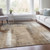 8' X 10' Beige And Ivory Abstract Washable Indoor Outdoor Area Rug - Beige, Ivory