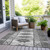 8' X 10' Gray And Ivory Tribal Washable Indoor Outdoor Area Rug