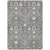 8' X 10' Charcoal Ivory And Green Oriental Washable Indoor Outdoor Area Rug