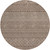 8' Brown And Ivory Round Chevron Washable Indoor Outdoor Area Rug