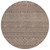 8' Brown And Ivory Round Chevron Washable Indoor Outdoor Area Rug