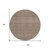 8' Brown And Ivory Round Chevron Washable Indoor Outdoor Area Rug