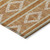 9' X 12' Copper And Ivory Geometric Washable Indoor Outdoor Area Rug