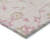 9' X 12' Pink Blush And Artichoke Green Floral Washable Indoor Outdoor Area Rug