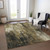 9' X 12' Beige And Taupe Abstract Washable Indoor Outdoor Area Rug - Beige, Taupe