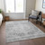 9' X 12' Gray And Ivory Oriental Washable Indoor Outdoor Area Rug