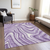 10' X 14' Lavender Purple And Ivory Abstract Washable Indoor Outdoor Area Rug