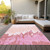 9' X 12' Blush And Pink Abstract Washable Indoor Outdoor Area Rug