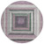 8' Blush Gray And Green Round Geometric Washable Indoor Outdoor Area Rug