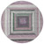 8' Blush Gray And Green Round Geometric Washable Indoor Outdoor Area Rug
