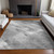 8' X 10' Gray And Charcoal Striped Washable Indoor Outdoor Area Rug