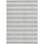8' X 10' Gray and Ivory Striped Washable Non Skid Indoor Outdoor Area Rug