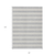 8' X 10' Gray and Ivory Striped Washable Non Skid Indoor Outdoor Area Rug