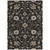 9' X 12' Black Brown And Ivory Floral Washable Indoor Outdoor Area Rug