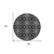8' Ivory And Black Round Medallion Washable Indoor Outdoor Area Rug