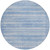 8' Sky Blue And Ivory Round Striped Washable Indoor Outdoor Area Rug - Sky Blue, Ivory