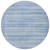 8' Sky Blue And Ivory Round Striped Washable Indoor Outdoor Area Rug - Sky Blue, Ivory