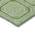 8' X 10' Green And Ivory Geometric Washable Indoor Outdoor Area Rug