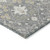 9' X 12' Gray Gold And Ivory Oriental Washable Indoor Outdoor Area Rug