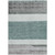 9' X 12' Teal Blue Off White And Gray Abstract Washable Indoor Outdoor Area Rug