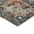 8' Navy Blue Terra Cotta And Beige Round Damask Washable Indoor Outdoor Area Rug