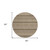 8' X 8' Taupe Round Striped Washable Indoor Outdoor Area Rug
