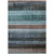 8' X 10' Teal Blue And Brown Striped Washable Indoor Outdoor Area Rug