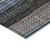 8' X 10' Teal Blue And Brown Striped Washable Indoor Outdoor Area Rug