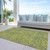 9' X 12' Yellow And Blue Abstract Washable Indoor Outdoor Area Rug