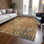 8' X 10' Copper And Brown Abstract Washable Indoor Outdoor Area Rug